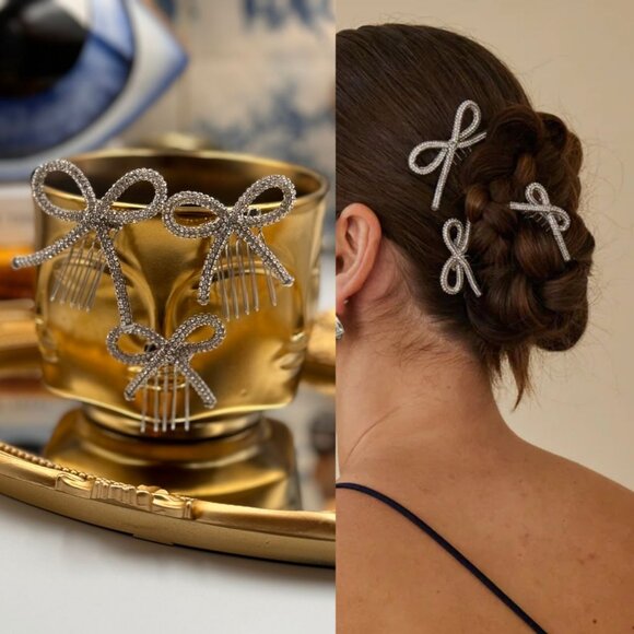 🆕 LELET NY 🧿 NWOT Mini Sasha Combs - Set of 3 Hair Clips - Picture 1 of 16